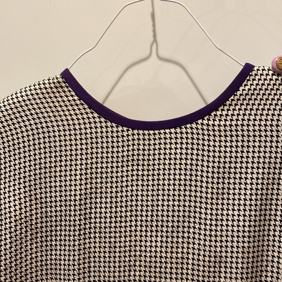 St. Gillian’s Ladies Vintage 100% Silk Dress.  Houndstooth Design.  Size 8. - Picture 3 of 9